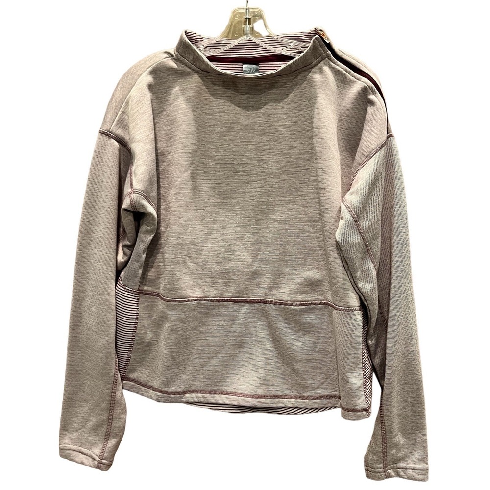 C9 Champion Sweatshirt Womens Large Lavender Zip Shoulder Mock Neck Athleisure